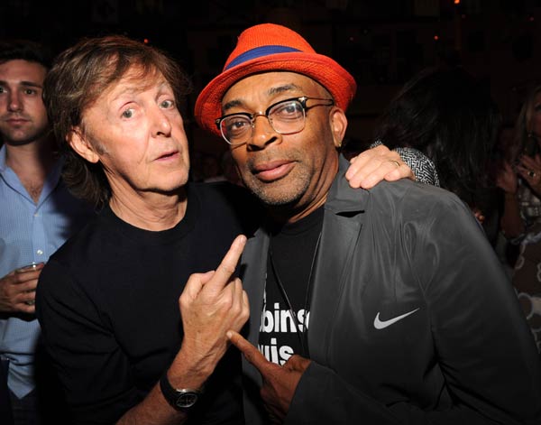 Spike Lee and Paul McCartney posing for a photo